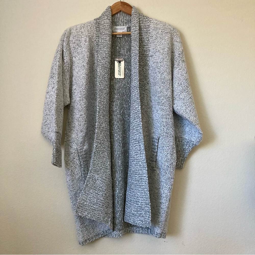 Sideffects Cozy Gray Open-Front Sweater | NWT